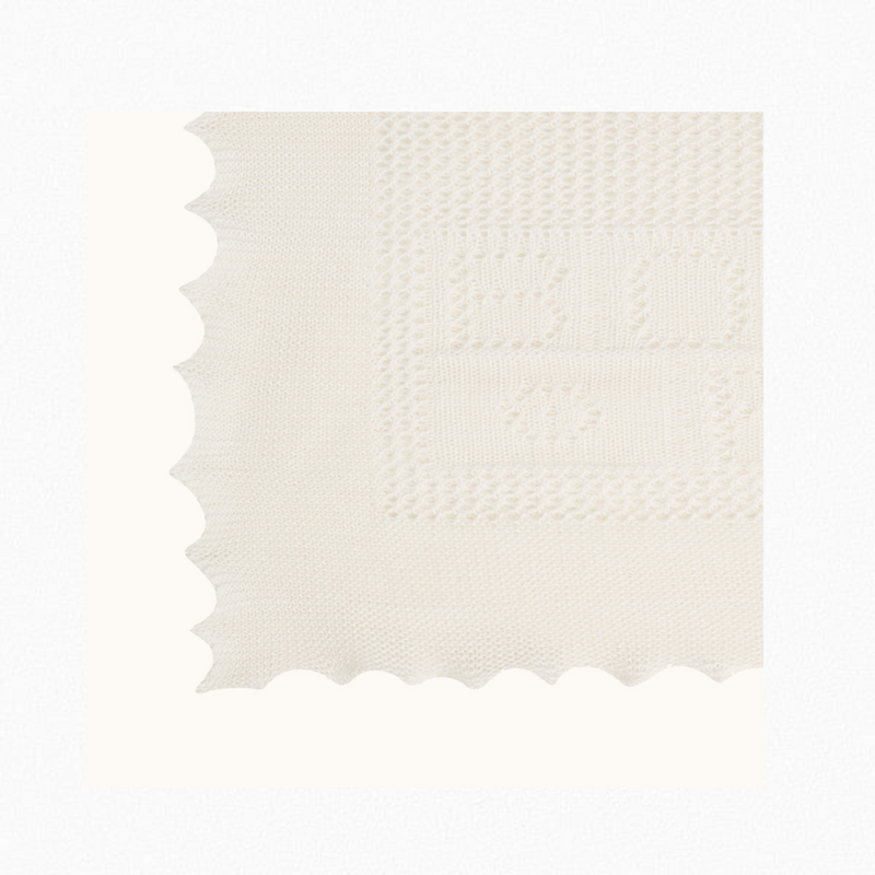 Bonpoint Knit Blanket - Milk White