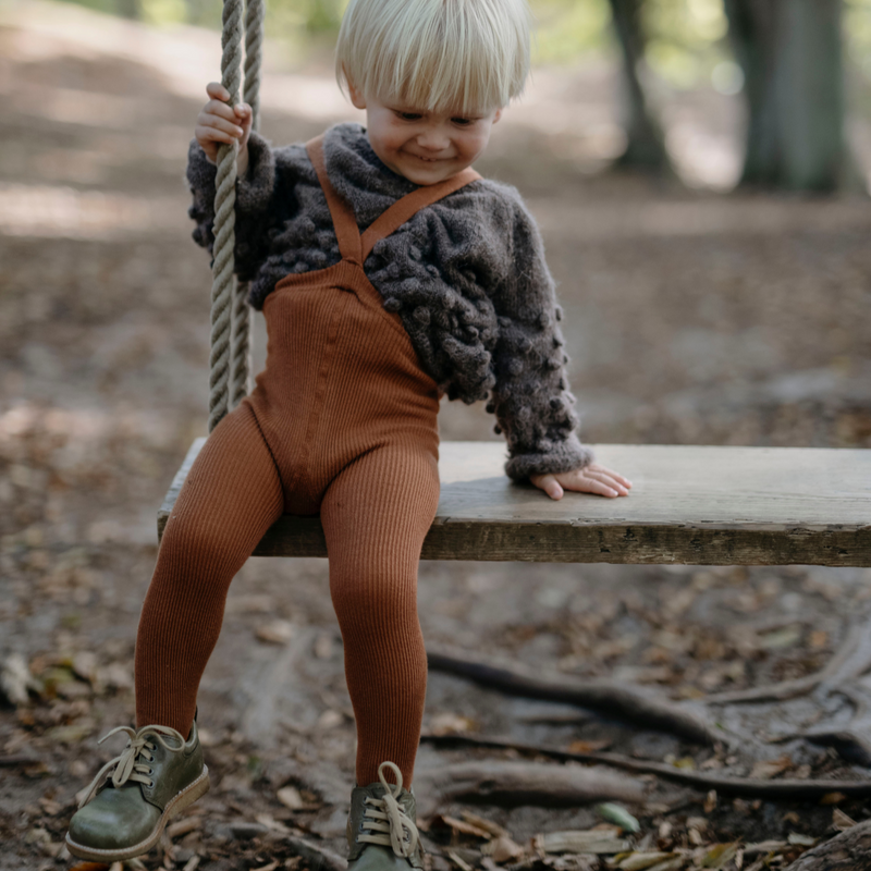 Silly Silas Footless Suspender T - Cinnamon