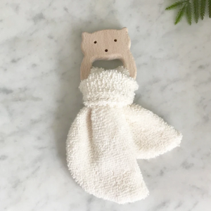 Aspen & Maple Wood + Cloth Teether - Bear