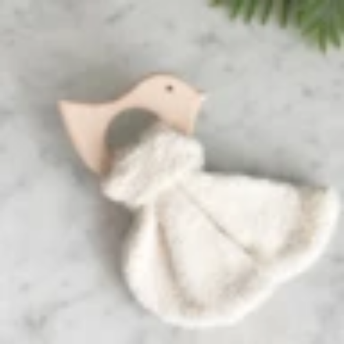 Wood + Cloth Teether - Bird