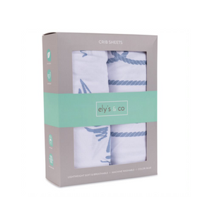 Ely`s & Co Jersey Cotton Sheets 2 Pk  - Blue