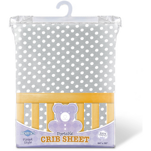 Abstract Dot Portable Crib Sh - Grey