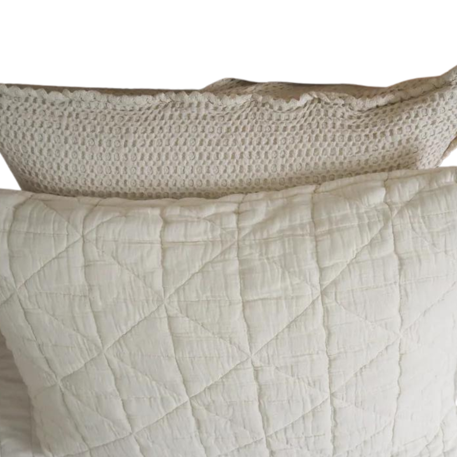 Quilted Pillowcase - Natural