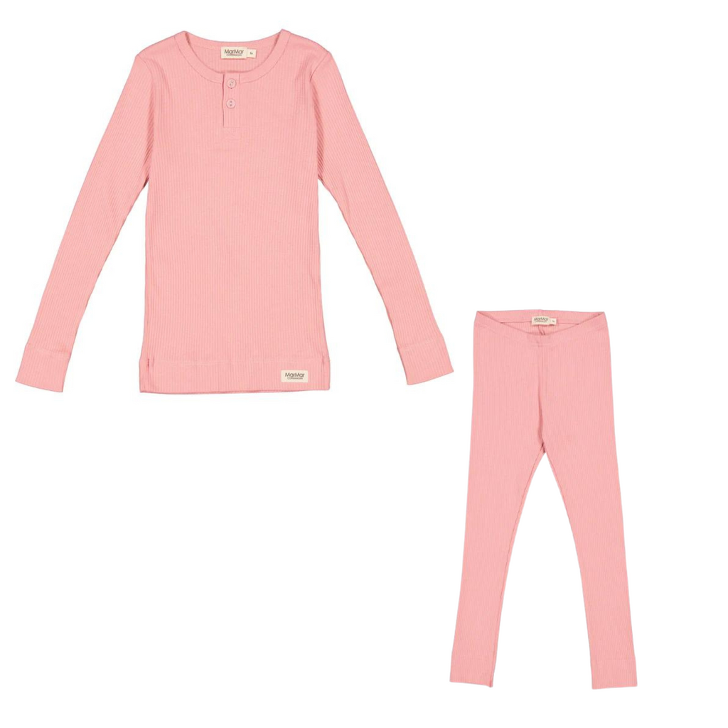 Marmar Copenhagen Henley Top And Leggings - Pink Delight