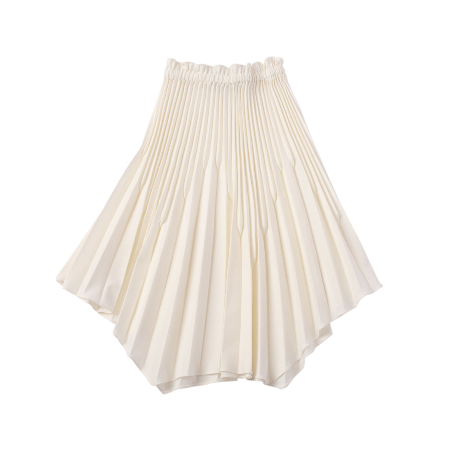 Venera Arapu Beta Crease Skirt - White