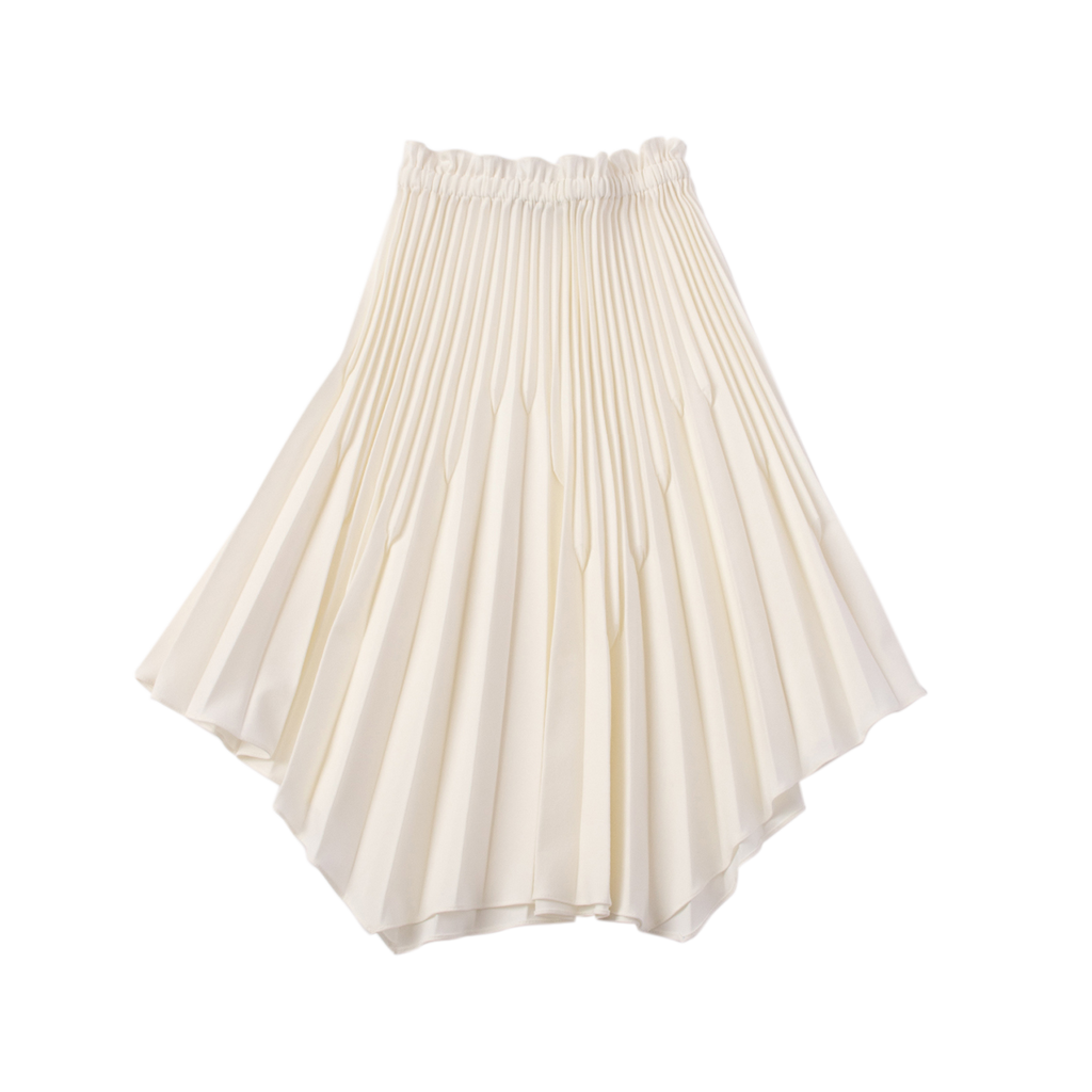 Venera Arapu Beta Crease Skirt - White