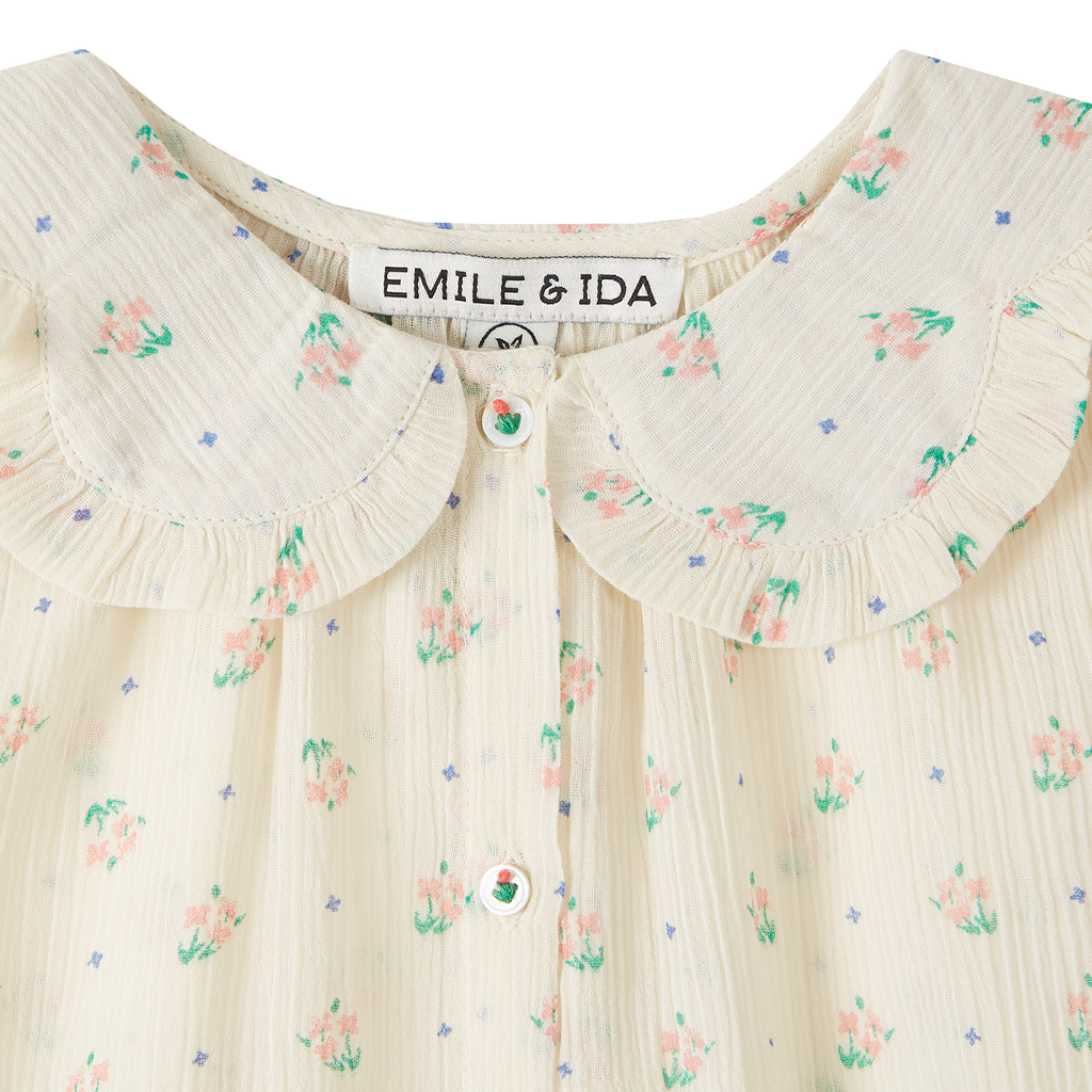 Emile et Ida Flower Blouse - Cream