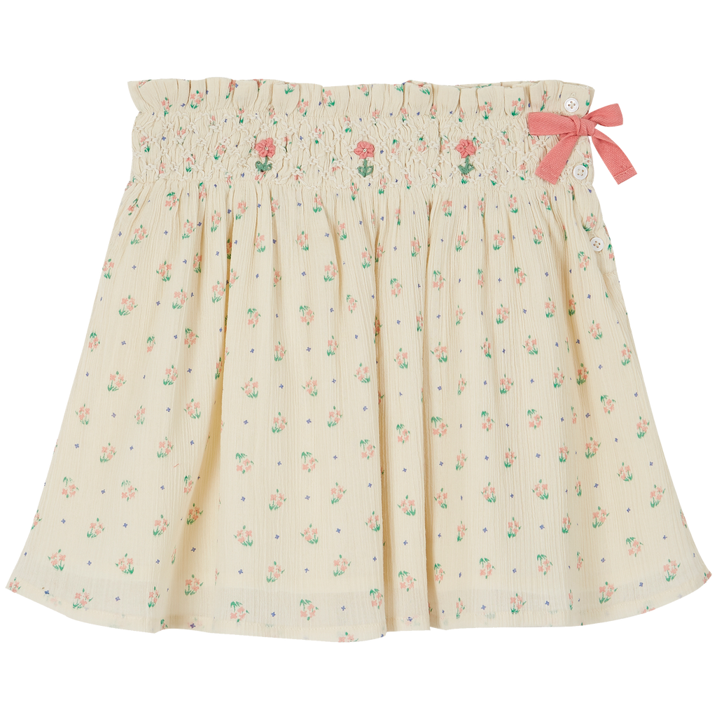 Emile et Ida Flower Skirt - Cream