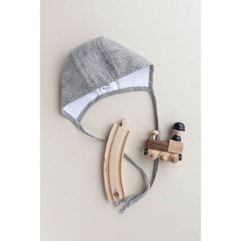 Briar Baby Bonnet Cotton-Lined - Natural Stripe