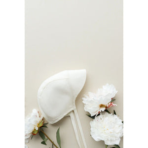 Briar Baby Linen Bonnet Cotton-Lined - Brimmed Ivory