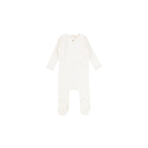 Lilette Charm Footie - White Rose/gold
