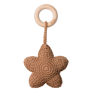Picky Star Rattle Teether - Coffee
