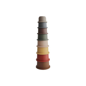 Mushie & Co.  Stacking Cups Toy - Retro