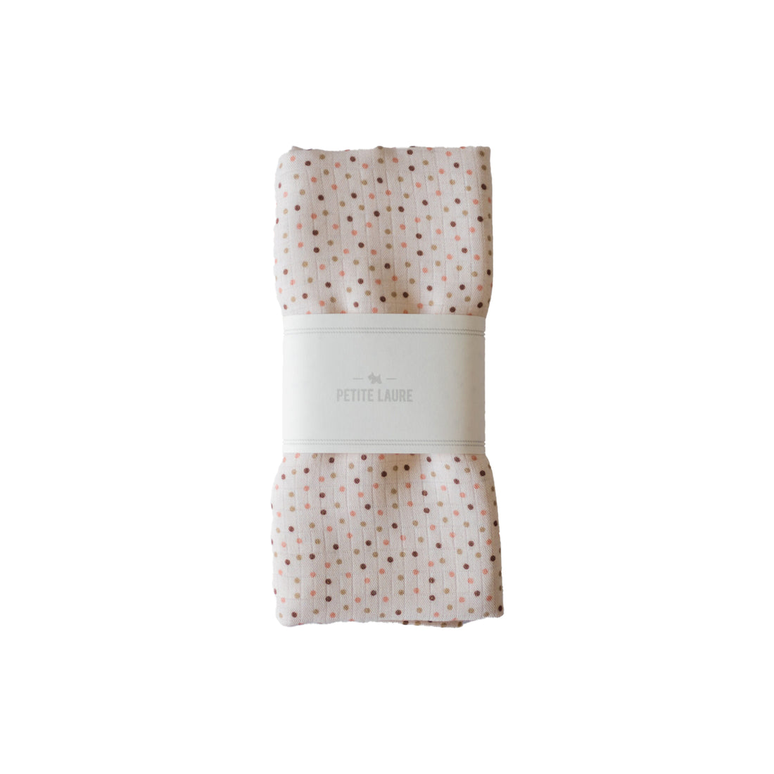 DOTS SWADDLE BLANKET - Carmel/pink