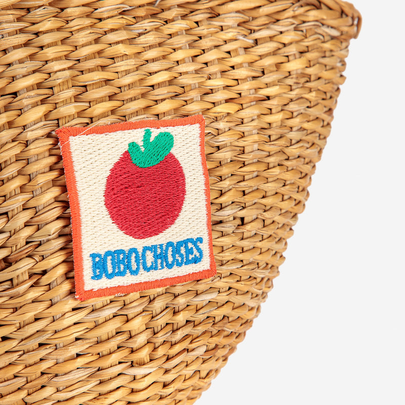 Bobo Choses BC Tomato Patch Rafia Hand Bag - Light Brown