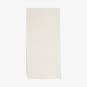 Kipp Pointelle Knit Blanket - White