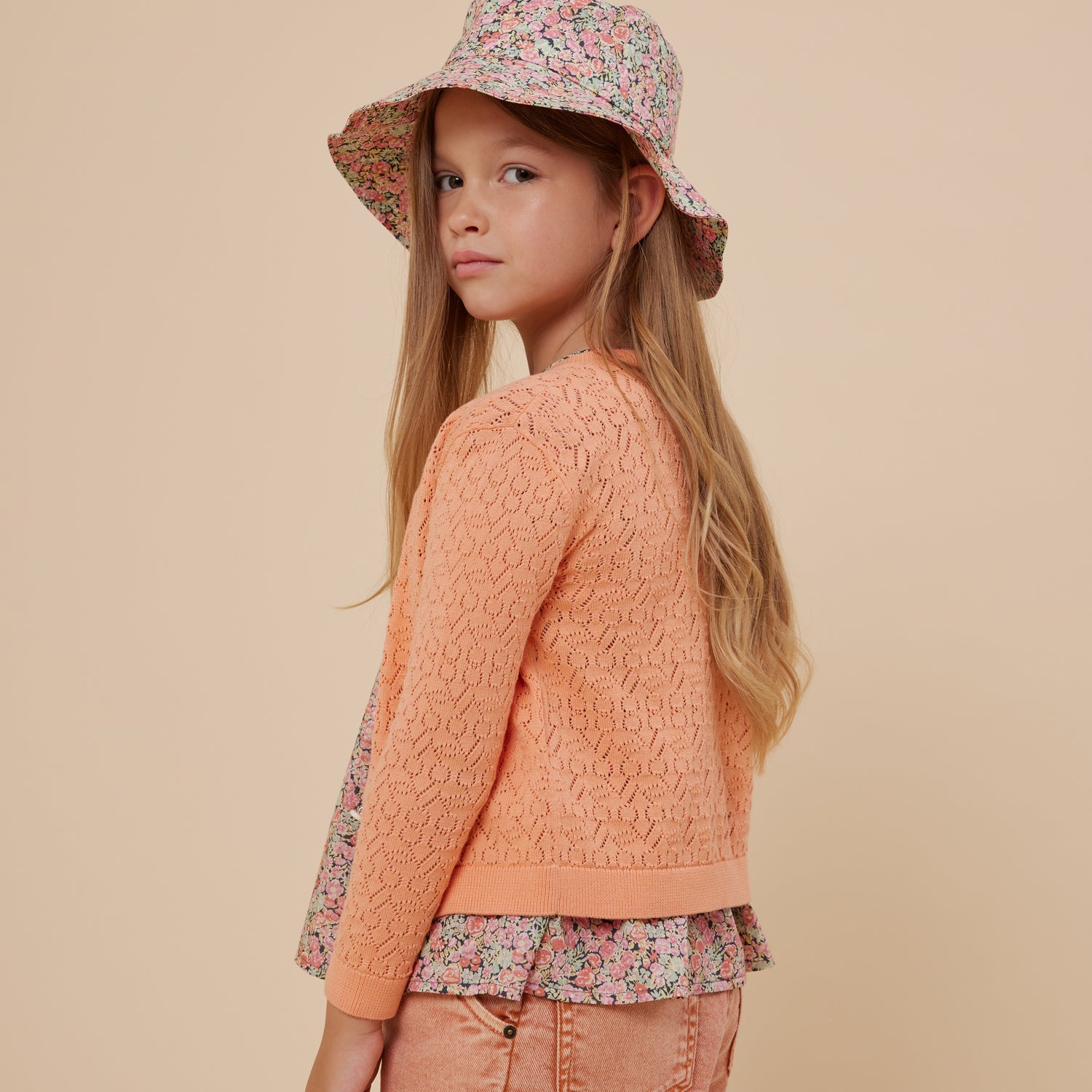 Bonpoint Cherry Cardigan - Apricot