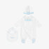 Missoni Logo Footie With Hat And Bib Set - Blue