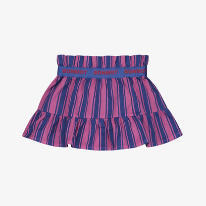 Bonmot Stripe Skirt - Raspberry