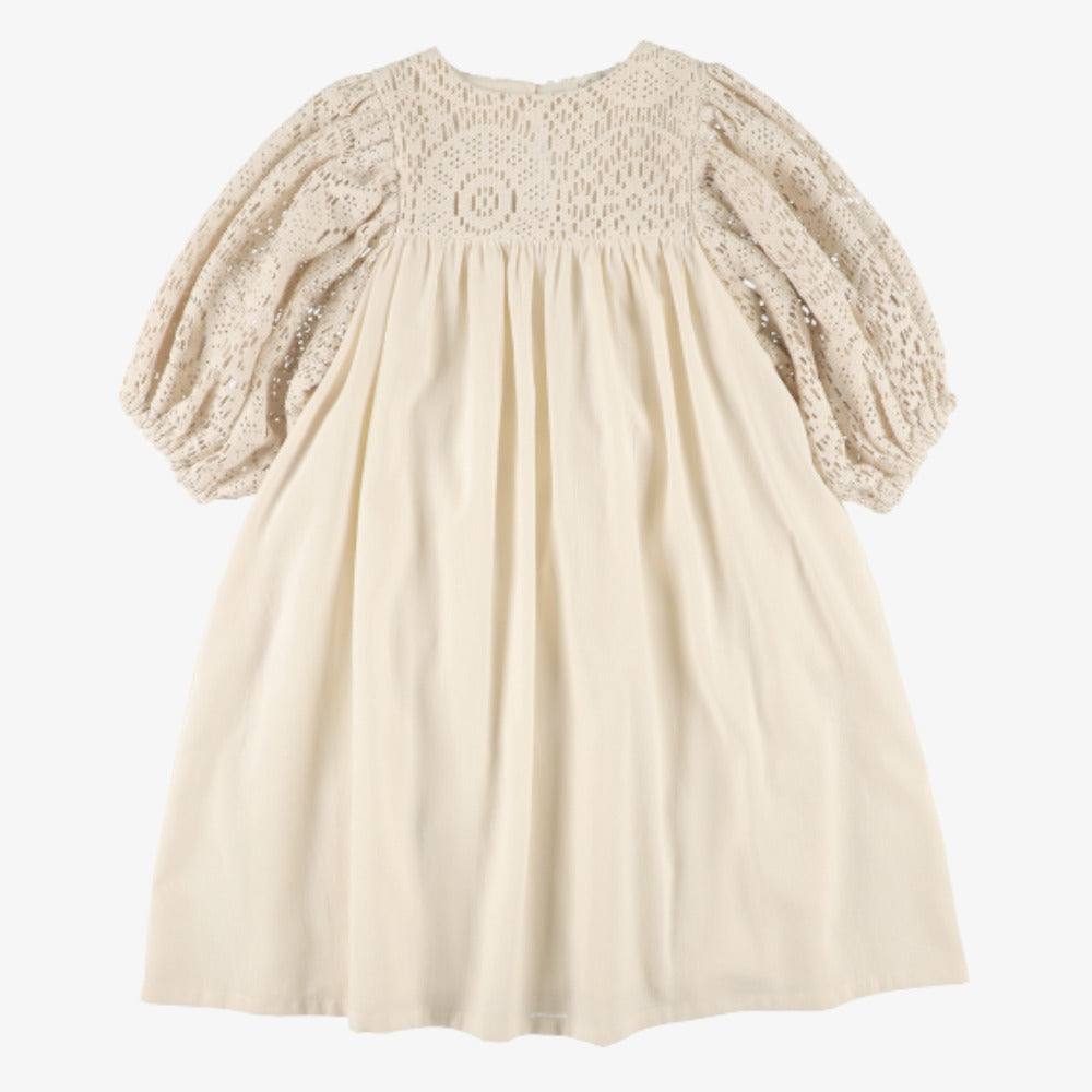 Belle Chiara Crochet Dress - Beige