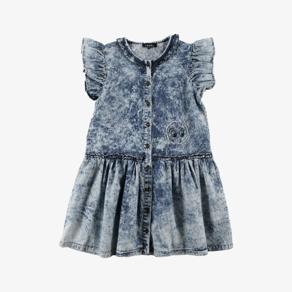 Loud Apparel Pinafore Dress - Blue Dye