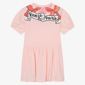 Kenzo Flowers On Neck Dress - Vieled Pink