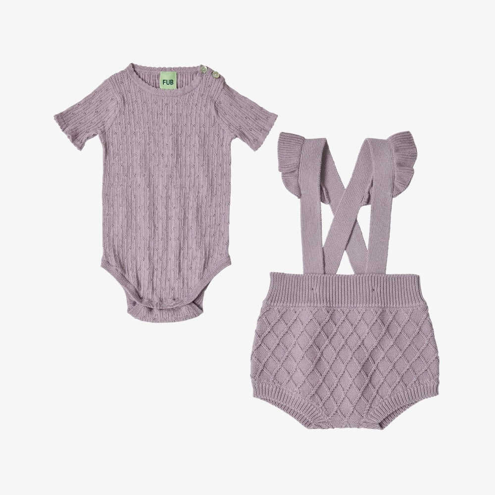 FUB Pointelle Body And Bloomer - Heather