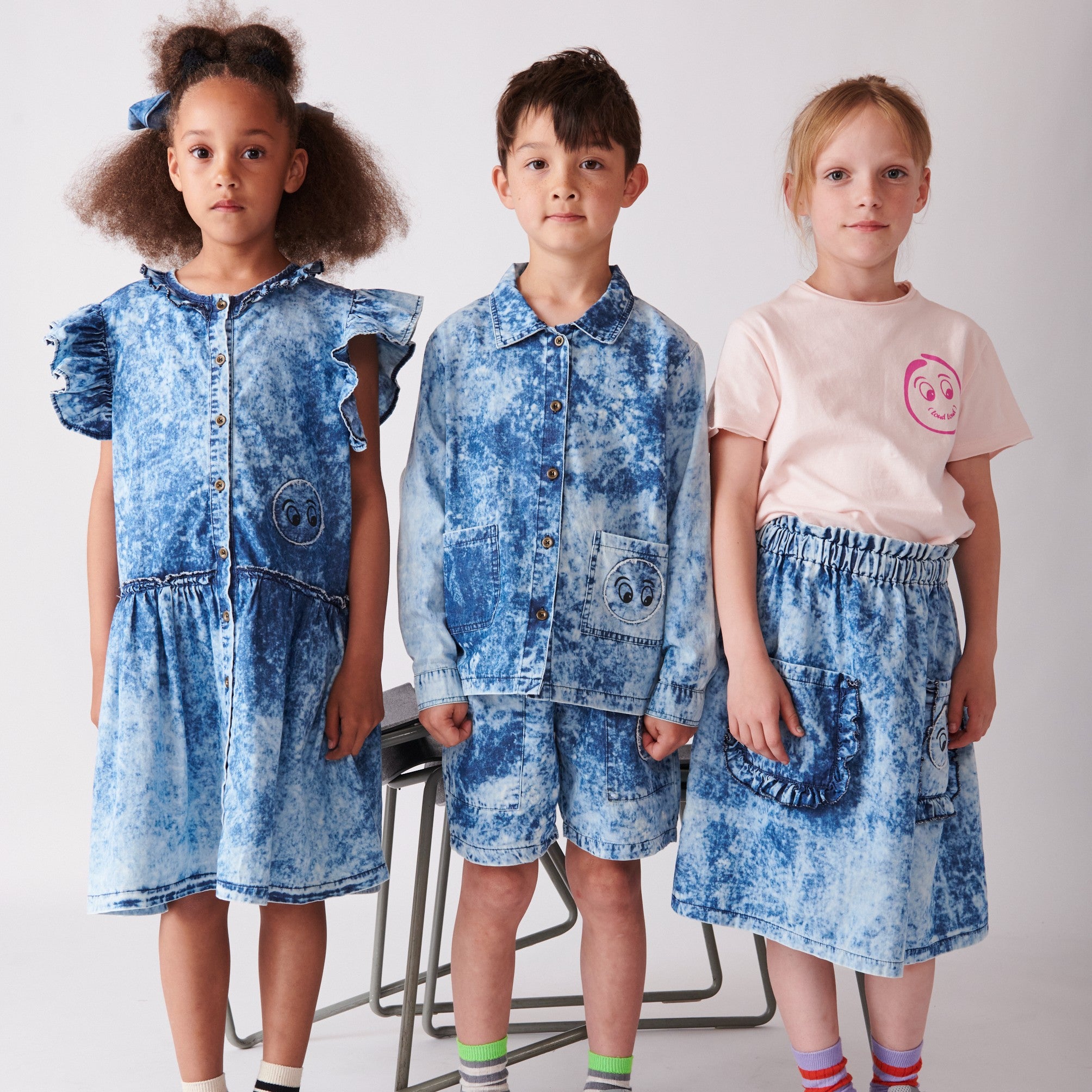 Loud Apparel Pinafore Dress - Blue Dye