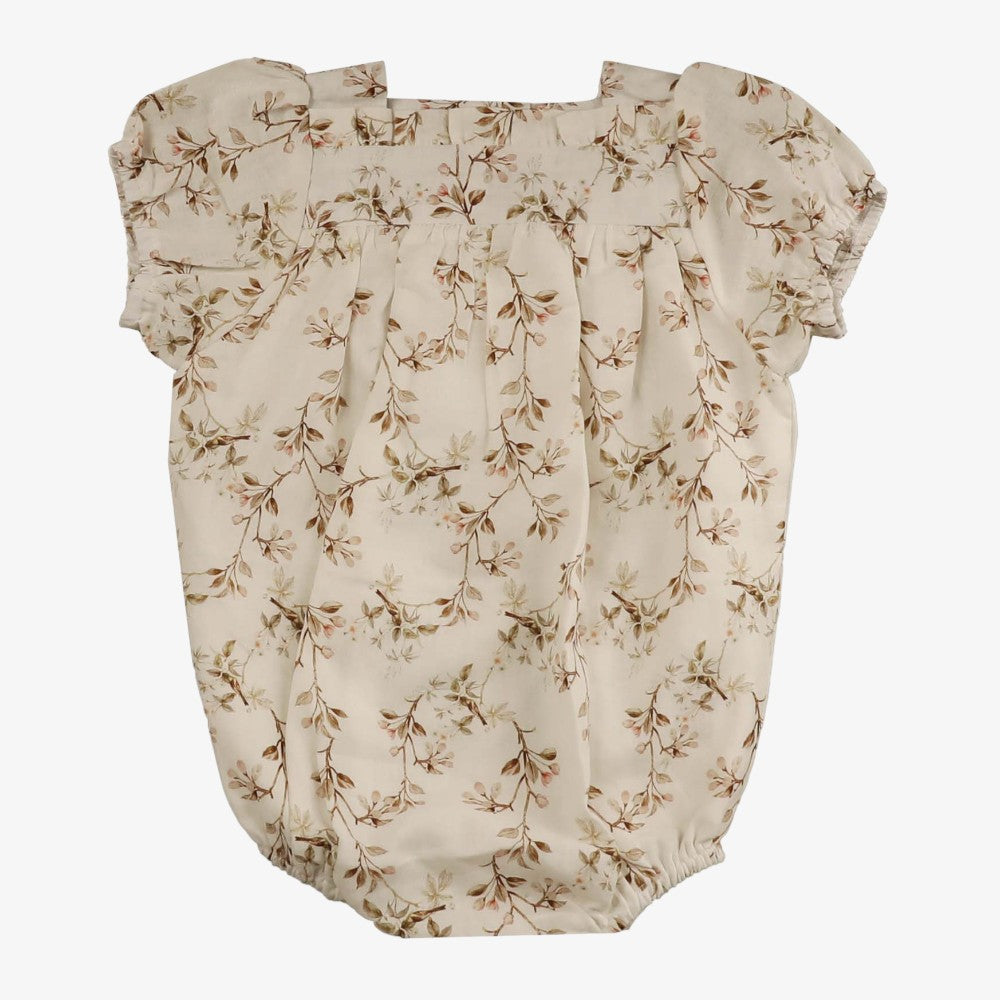 Belati Square Neck Romper - Beige