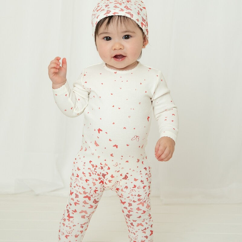 Bee & Dee Scattered Print Take Me Home Set - Ivory-pink