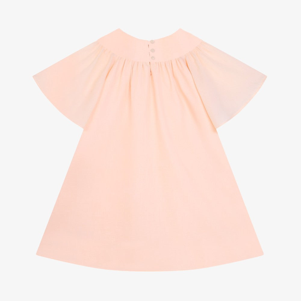 Chloe Embroidered Dress - Pale Pink