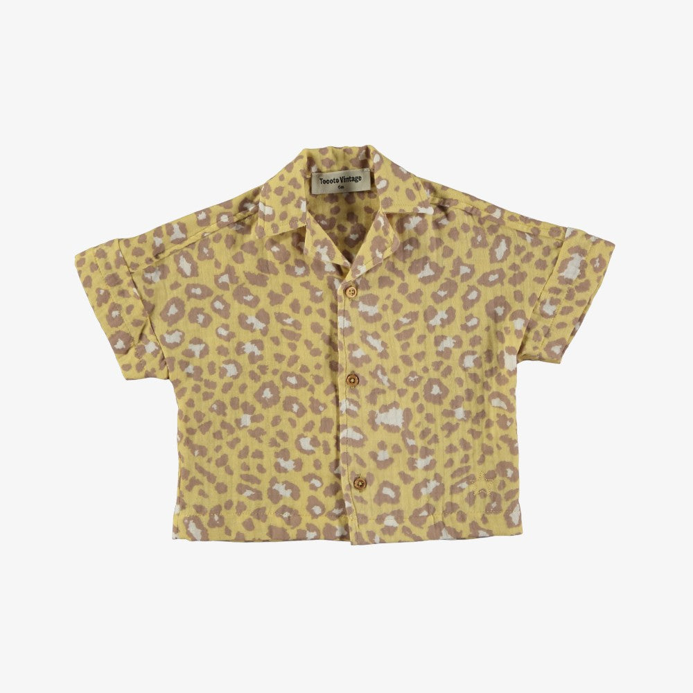 Tocoto Vintage Animal Print Oversize Shirt - Leopard