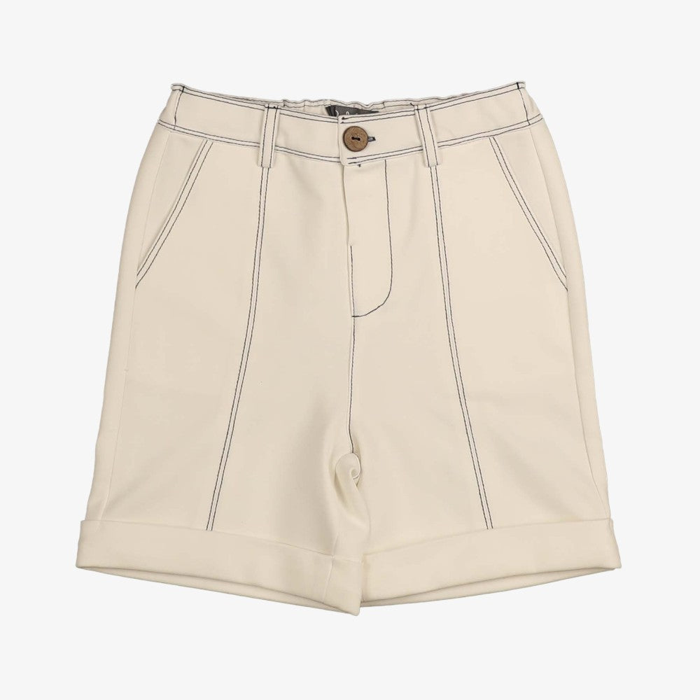 Belati Stitch Shorts - White