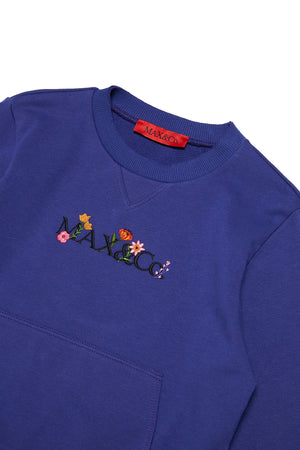 Max & Co Logo Pocket Sweatshirt - Blue