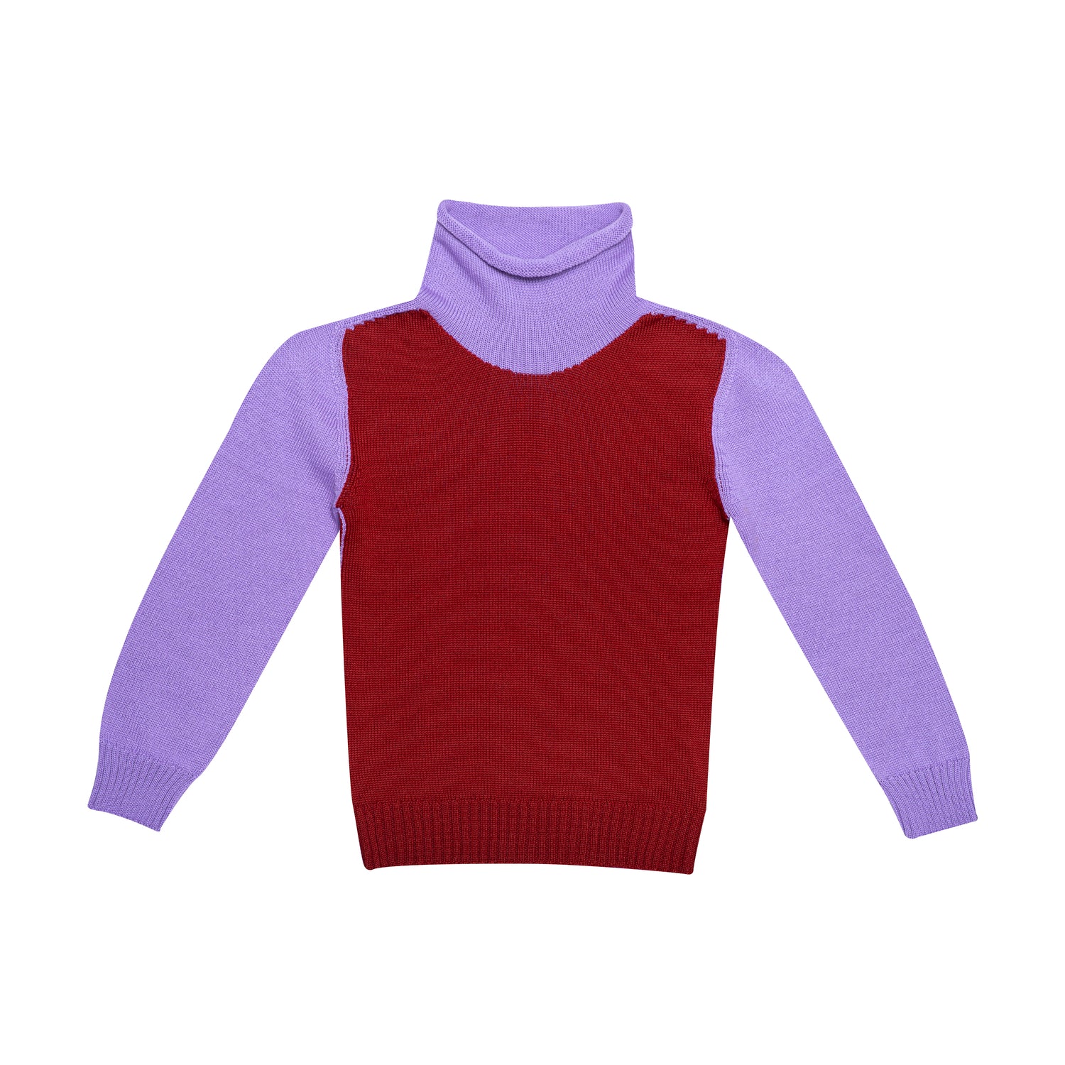 Paade Mode Wool Seamless Knit Turtleneck - Violet