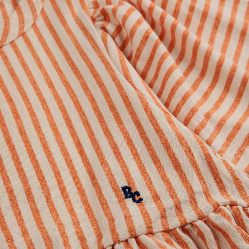 Bobo Choses Vertical Stripe Dress - Orange