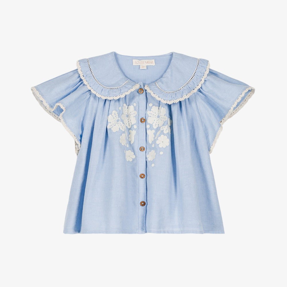 Louise Misha Malava Blouse And Bloomer - Light Blue