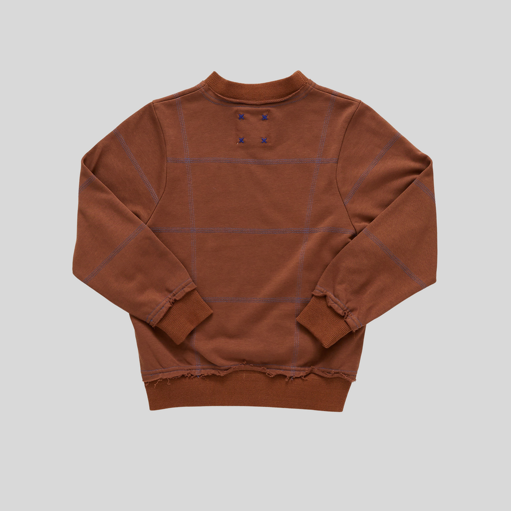 Hey Kid Stitched Top - Brown