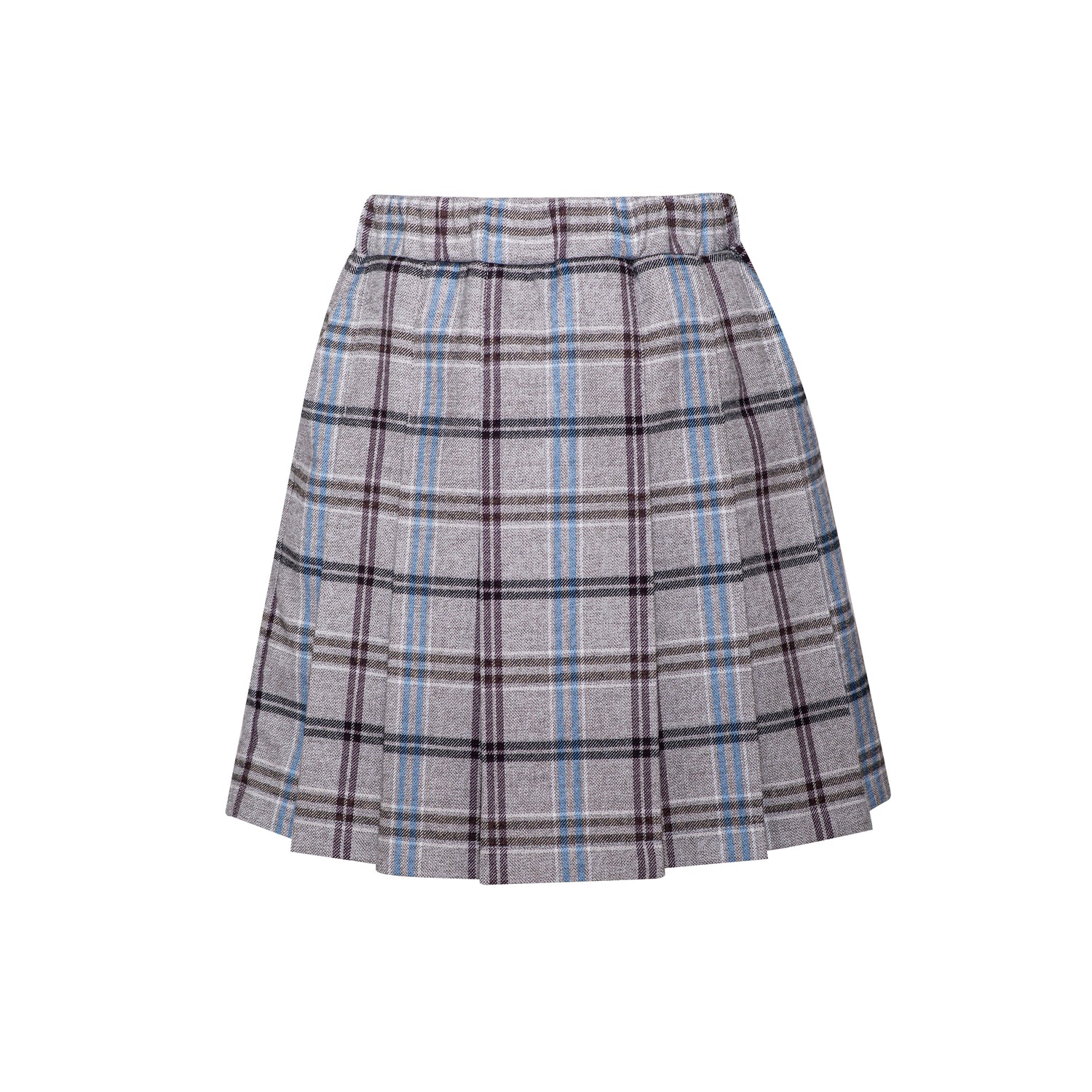 Paade Mode Plaid Skirt - Grey