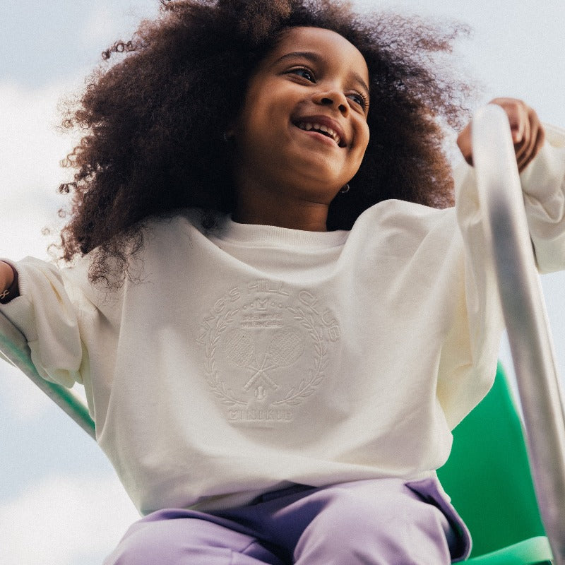 Minikid Racket Balloon Sweatshirt - Cream