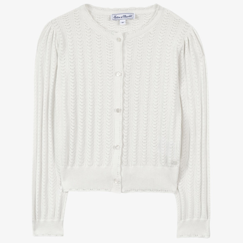 Tartine Et Chocolat Cardigan - White