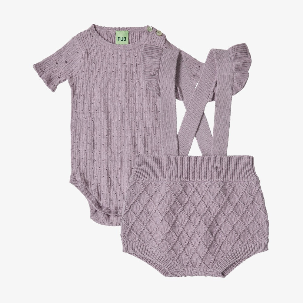 FUB Pointelle Body And Bloomer - Heather