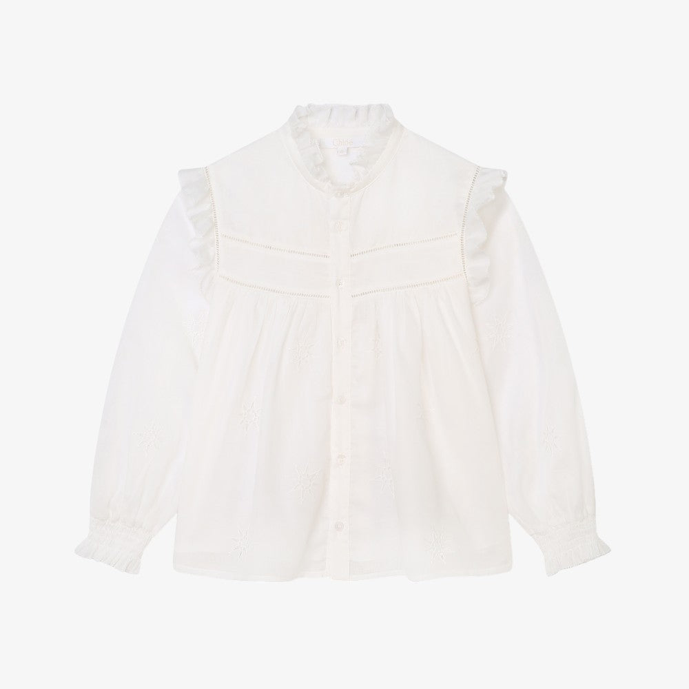 Chloe Embroidered Shirt - Off White