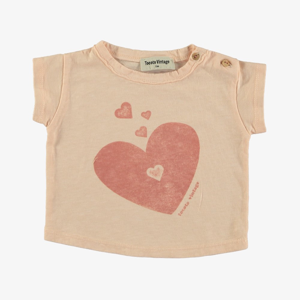 Tocoto Vintage Heart T-Shirt - Pink