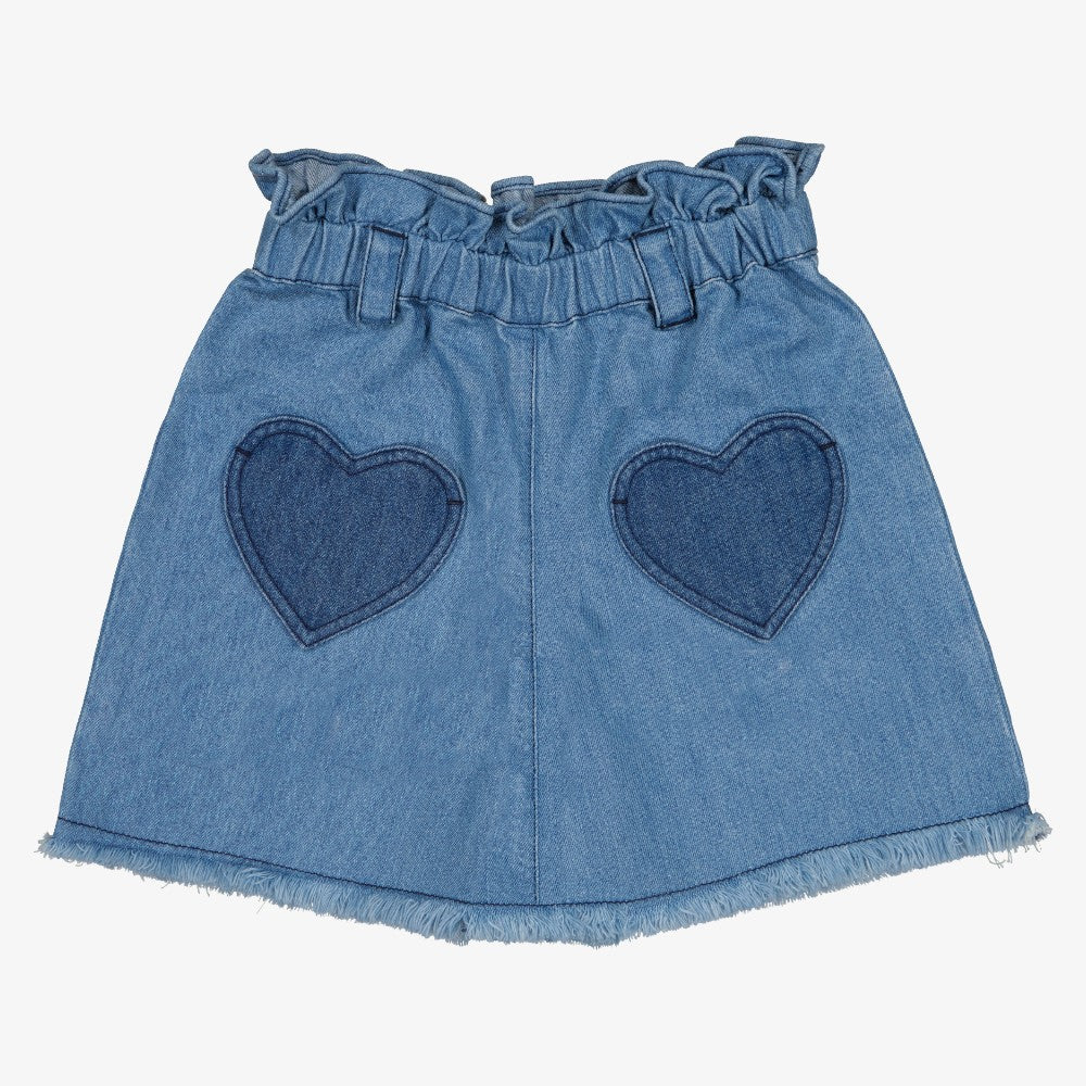 Louis Loiuse Heart Pocket Skirt - Blue