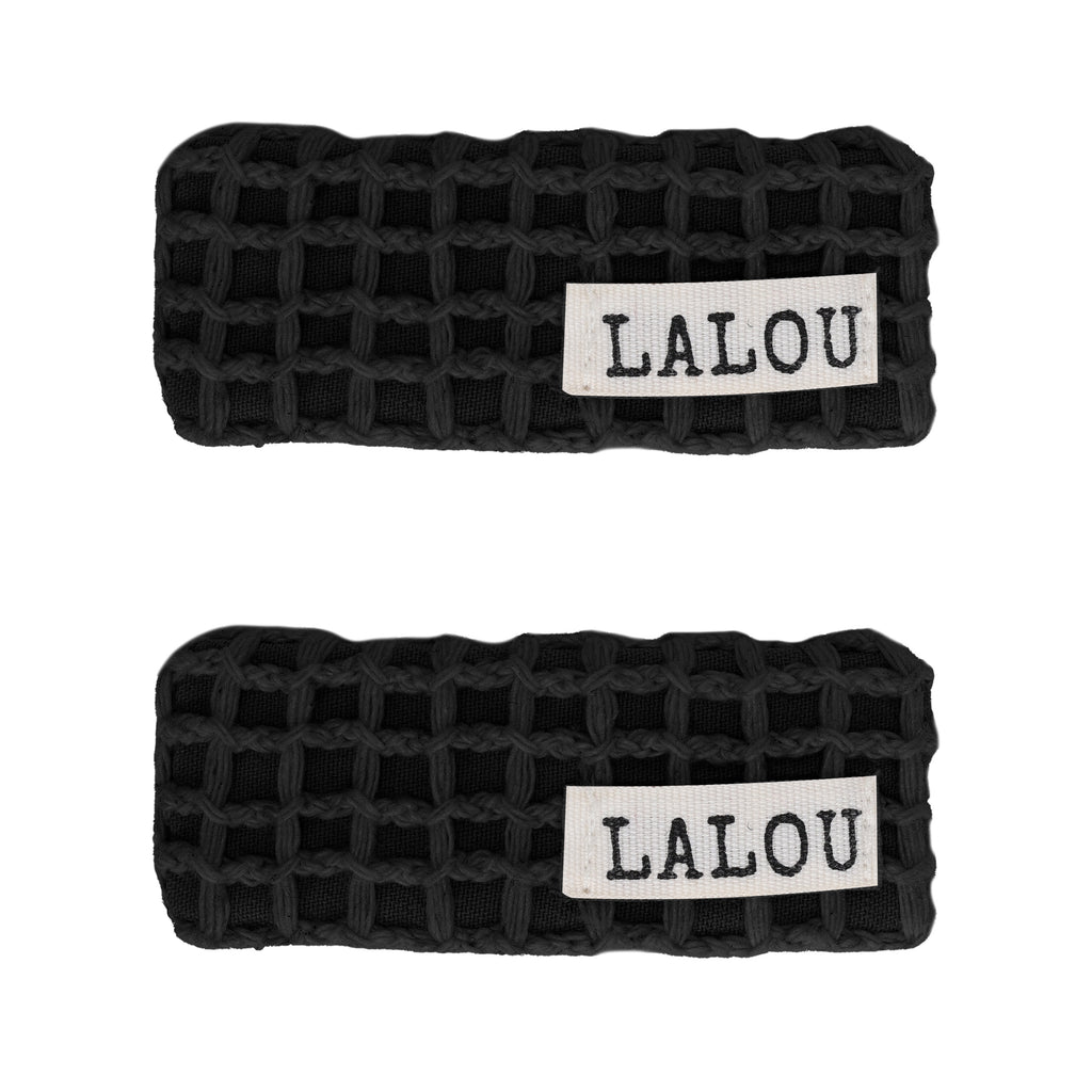 Lalou Vintage Rectangle Set Clips - Black