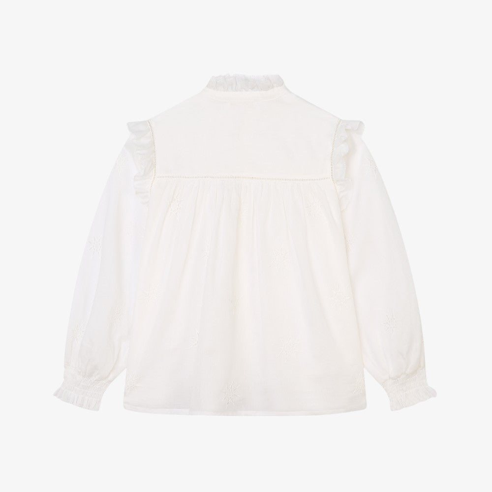 Chloe Embroidered Shirt - Off White