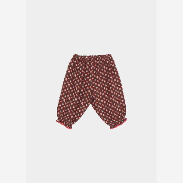 Caramel Woven Trouser - Chocolate Floral