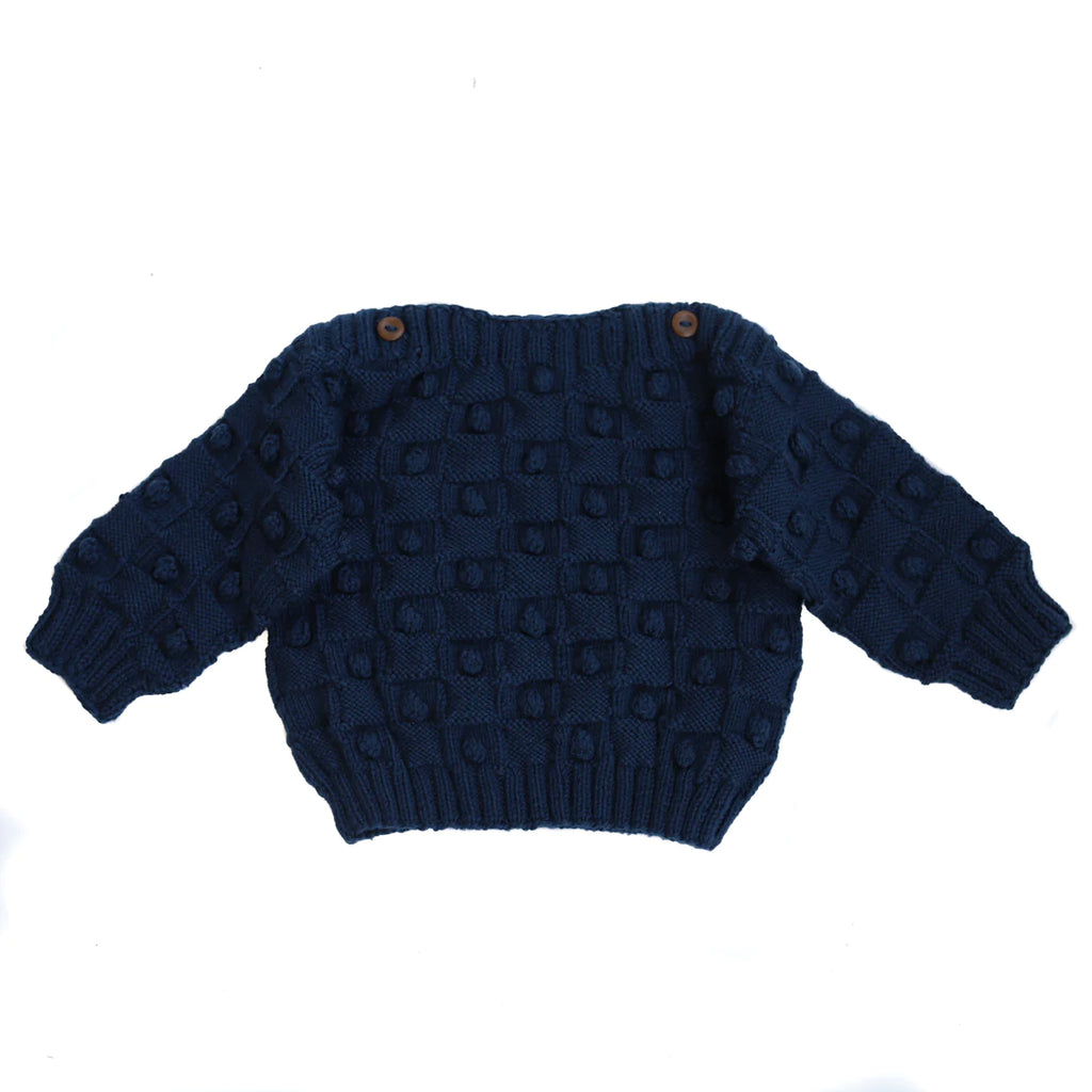 Kalinka Popcorn Sweater - Navy Blue