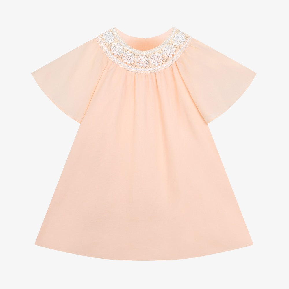 Chloe Embroidered Dress - Pale Pink